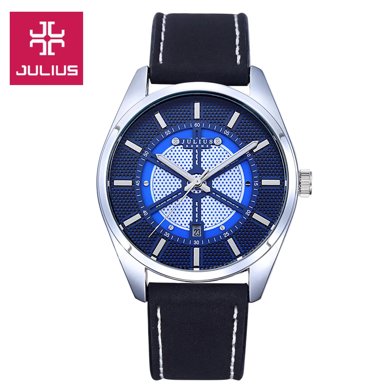 Top 4 Colors Julius Homme Men s Watch Hours Clock Fashion Business Dress Leather Boy Birthday