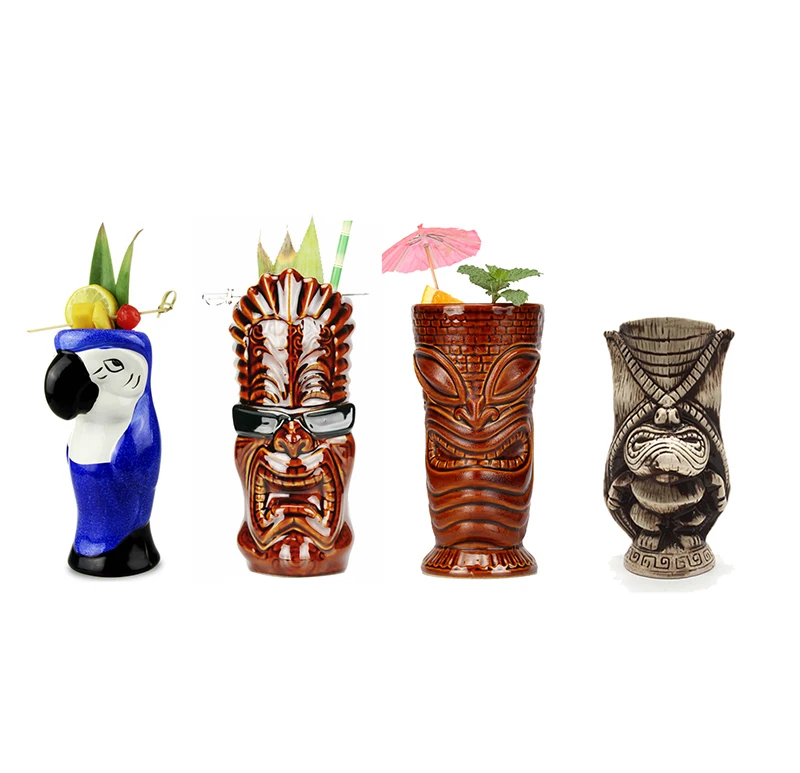 Free Shipping Tiki mugs cocktail Ceramic Tiki Tumblers tiki bar