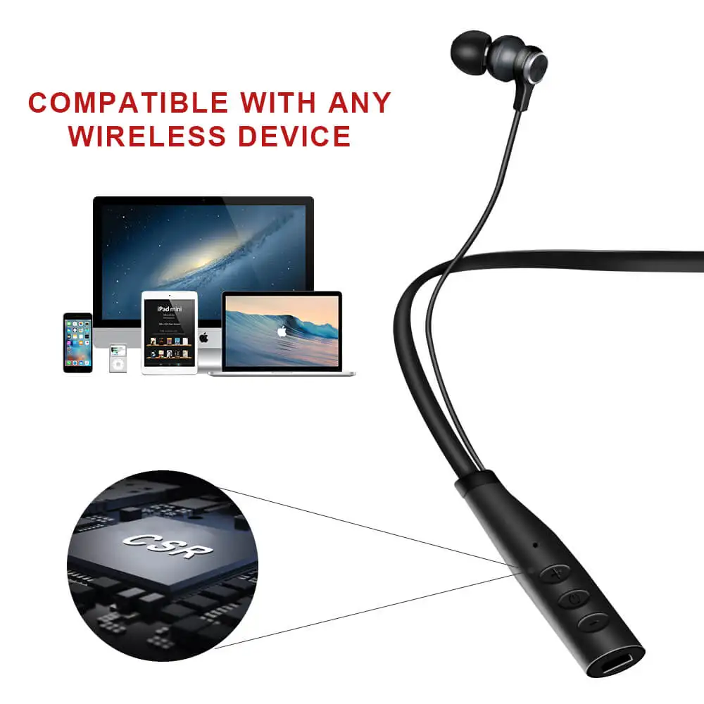 Mp3 Player Bluetooth Earphone with Mic Bluetooth MP3 Music Player Support TF/TF Card Max To 32GB Wi