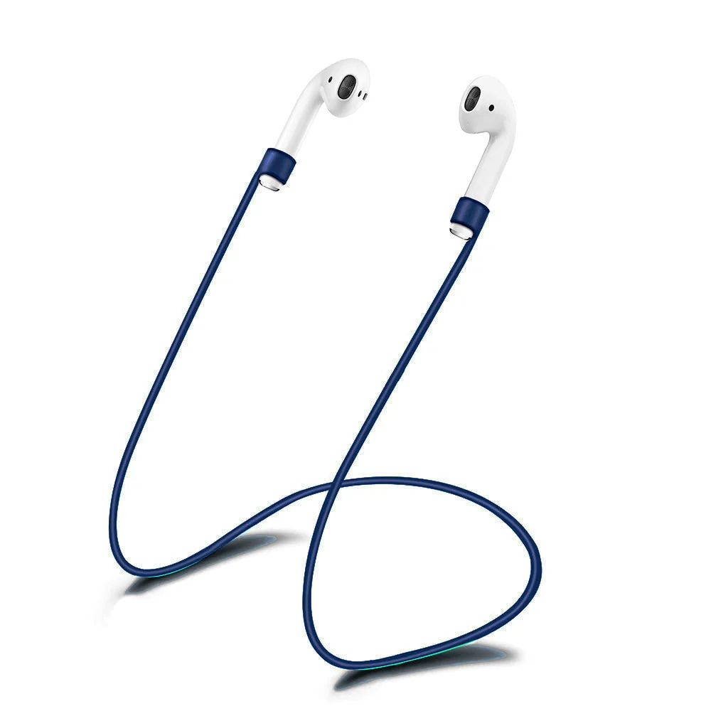 Для AirPods анти-потеря веревка аксессуары для наушников ремешок для наушников для Apple AirPods Air Pods наушники силиконовый держатель Веревка - Цвет: Only Blue Rope