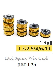 1 рулон квадратный провод Кабель маркер кабель рукав ПВХ номер 0-9 160 зерна