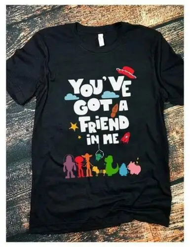 

Toy Story You've Got A Friend In Me Men T-Shirt Black Cotton S-6XL