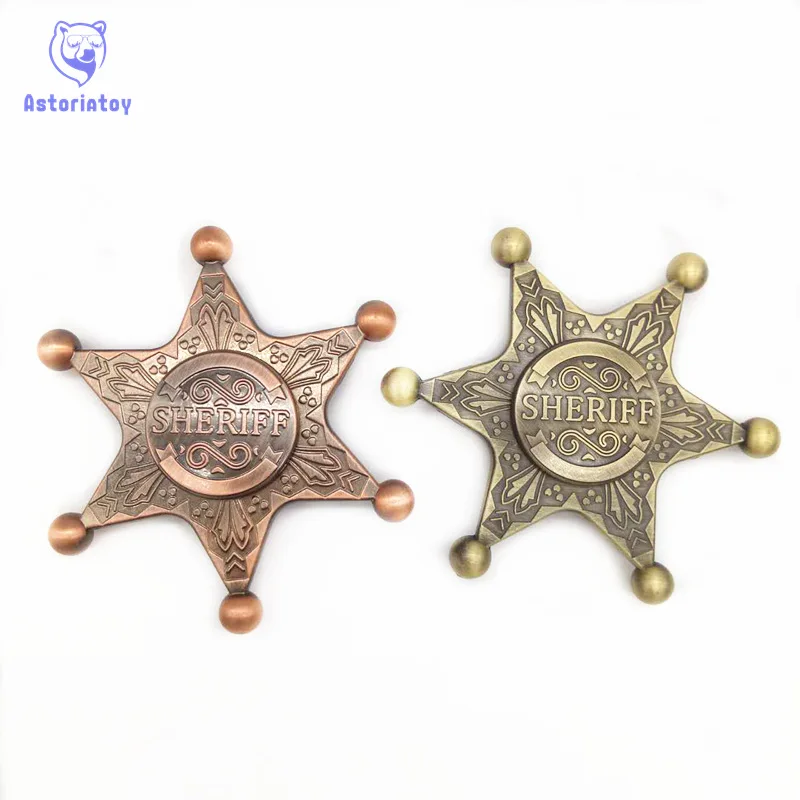 

2017 New Fidget Toy SHERIFF Captain rudder Hand Spinner Metal Finger Stress Spinner