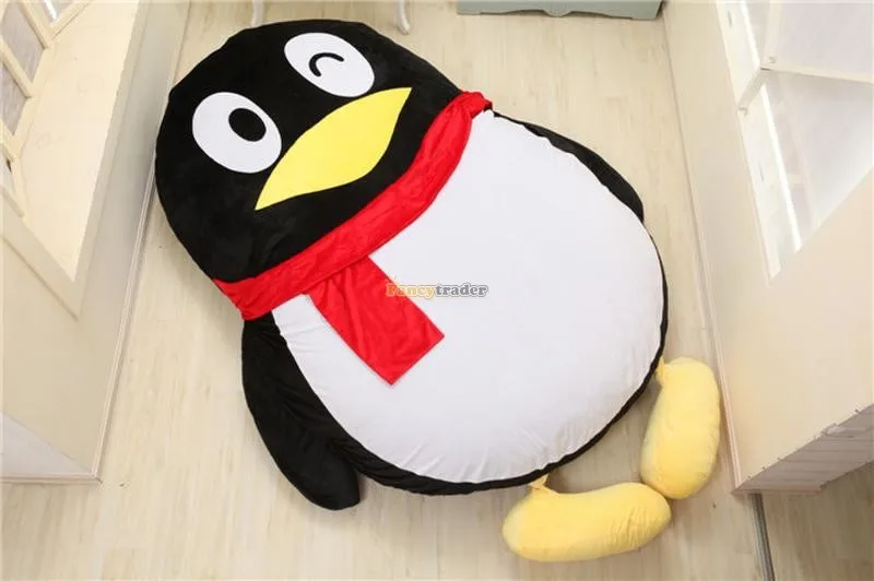 

Fancytrader New High Quality QQ toy 210cm X 150cm Super Cute Giant Male QQ Penguin Tatami Bed Carpet Sofa, Free Shipping FT90265