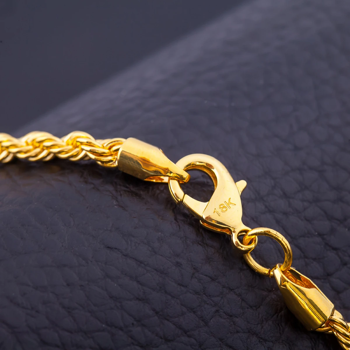 Unisex Mens Womens 18K Gold Plated Twisted Rope Chain Necklace Jewelry 50cm