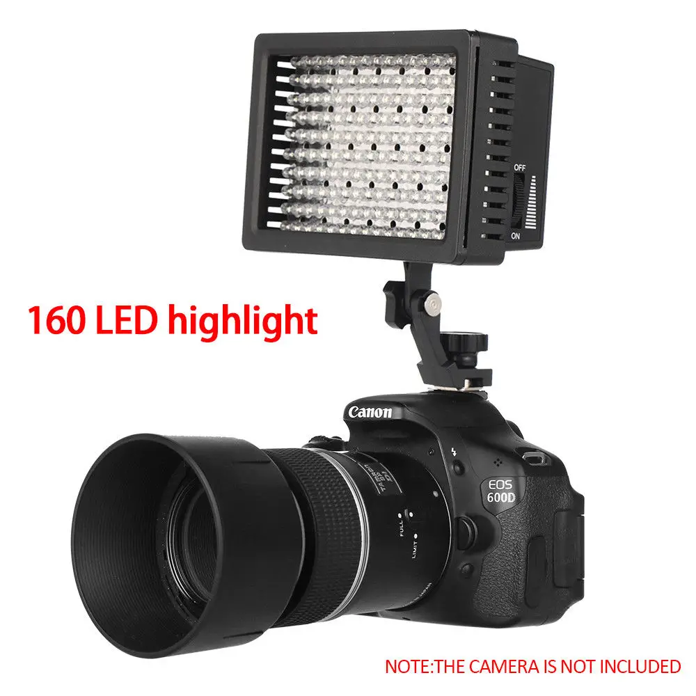 160LED студийный видео светильник для камеры Canon Nikon DV видеокамеры фото светодиодный