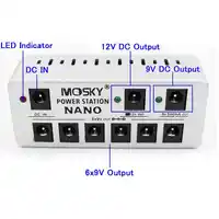 New Mosky Guitar Effects Pedal Power Supply 9V Multi-function Power Adapter with 8 Isolated DC Output Power Supply Kit for 9V