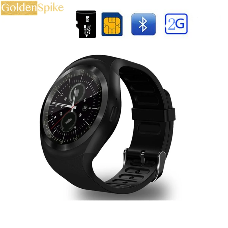 

2018 Y1 circle screen Smart Watch support Nano SIM Card and TF Card With Whatsapp and Facebook & Twitter APP smartwatch on sale