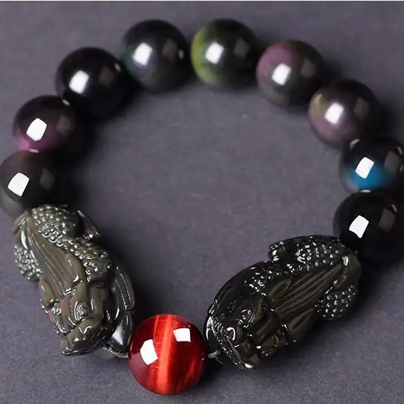 Fengshui Wealth Pixiu Bracelet Oriental Lucky Animal Double Pixiu Fengshui Wealth Pixiu Bracelet Oriental Lucky Animal Double Pixiu
