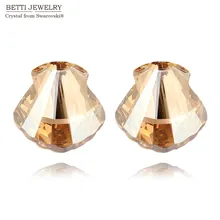 Очаровательная Кристалл Shell Серьги с натуральными кристаллами от Swarovski для подруги на День Святого Валентина подарок