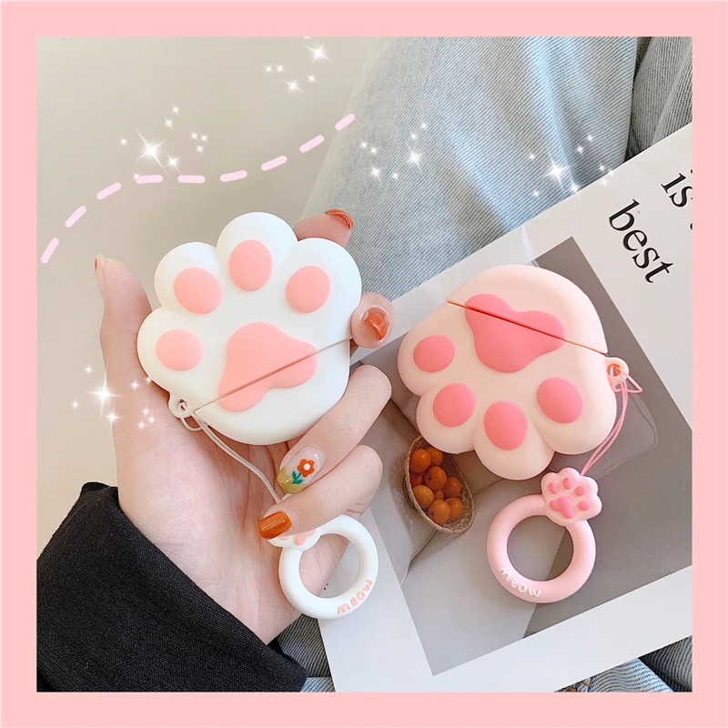

Cat claw headphone case For AirPods Case 3D Cartoon lovely Silicone soft design case Protective case For apple airpods shell