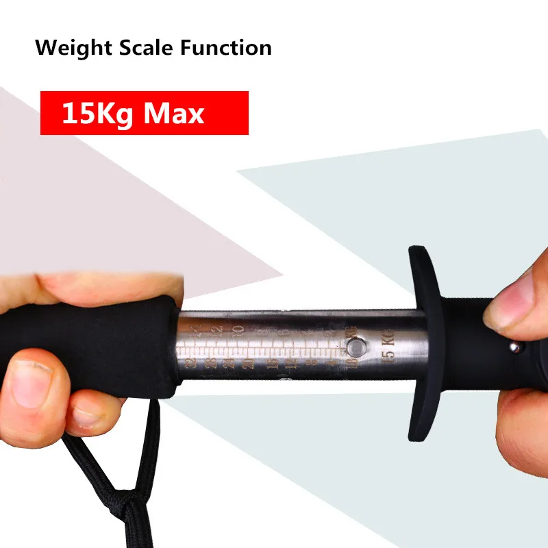 Multipurpose Stainless Steel Fish Lip Gripper with Scale and Ruler 15Kg Weight Scale 100cm Ruler Fish Lip Grip with Hand Rope (5)