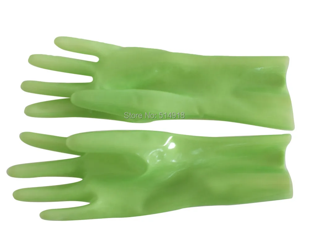 JustinLatex Latex Rubber Short Gloves Without Roll Edge 7 Colorsglove