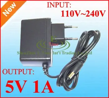 

High Quality AC 100-240V to DC 5V 1A 1000mA Power Adapter Supply Charger adaptor 50pcs EU -EU Plug