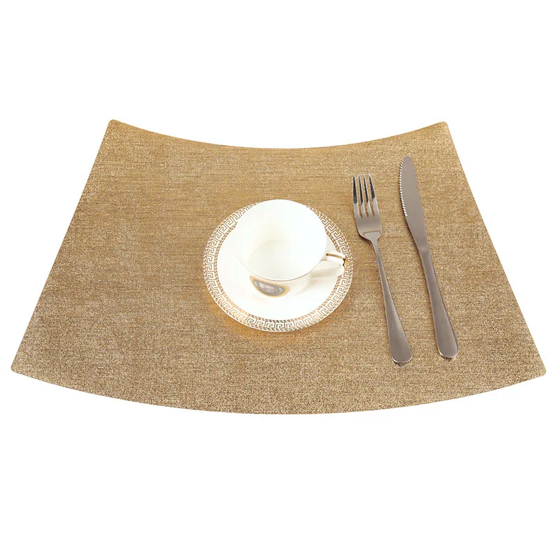 Buy Creative solid color Soft glass Western mat insulation Plastic table mat