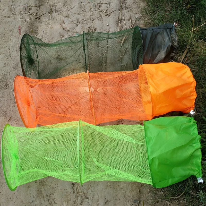 

Fishing net folding portable diameter 30cm length 90cm nylon fish care anti-hanging quick-drying fishing net free shipping