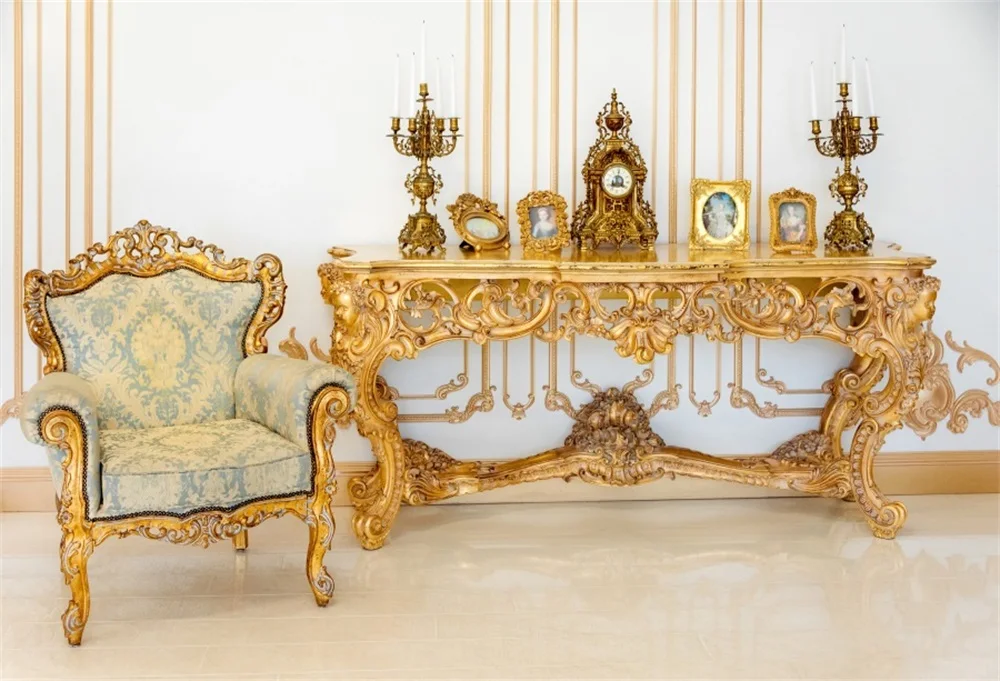 

Laeacco Room Interior Armchair Desk Luxury Photography Backgrounds Customized Photographic Backdrops For Photo Studio