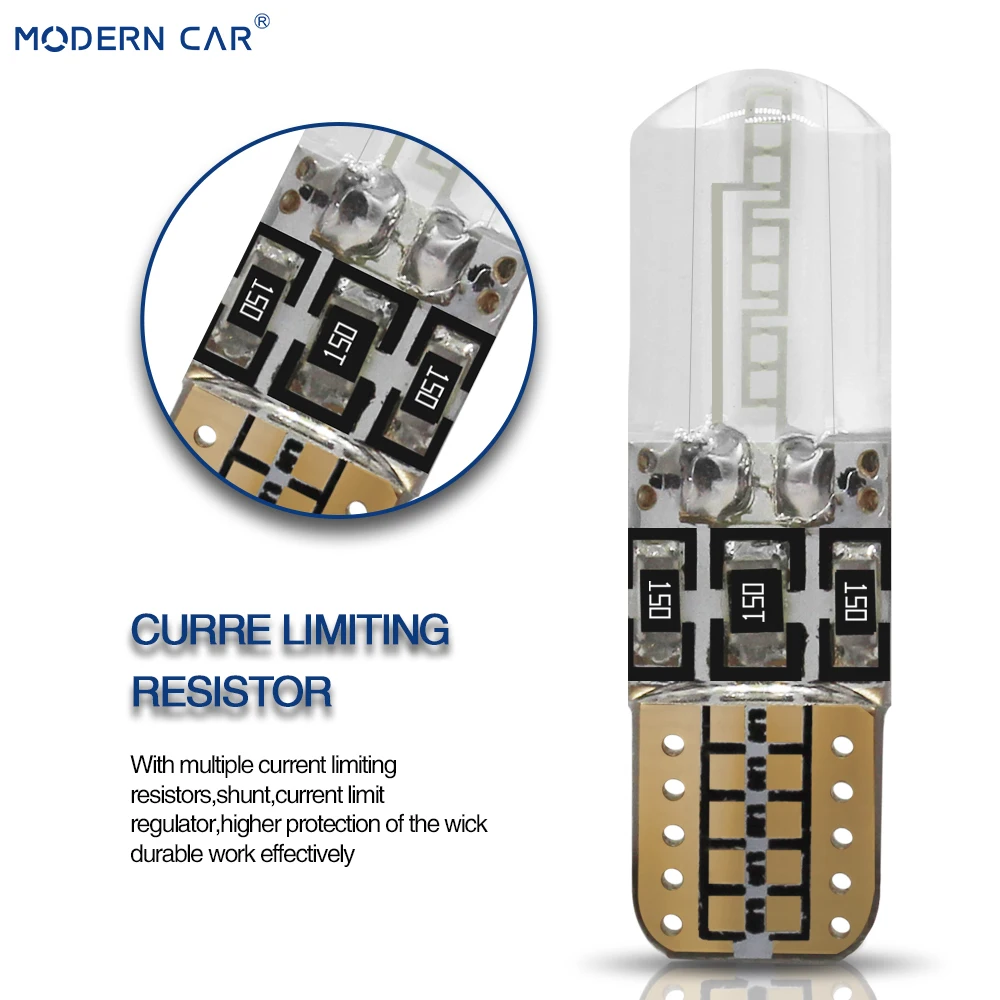 MODERN CAR 12V Silicone T10 W5W New Design Car Led Light Bulb COB 2 Sideds Clearance Parking Lamp LED Signal License Plate Light MODERN CAR 12V Silicone T10 W5W New Design Car Led Light Bulb COB 2 Sideds Clearance Parking Lamp LED Signal License Plate Light