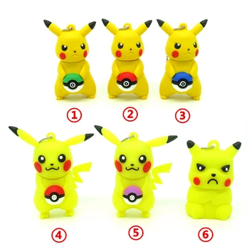 

cartoon Pikachu hold Pokeball usb flash drive disk memory stick mini computer gift 4gb 8gb 16gb pendrive 32gb Pen drive Pokemon