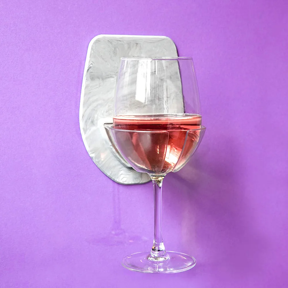 Ватт пластиковый держатель для винного стекла для ванны душ красное вино стеклянный держатель для винного стекла стеклянные поверхности кухонные инструменты