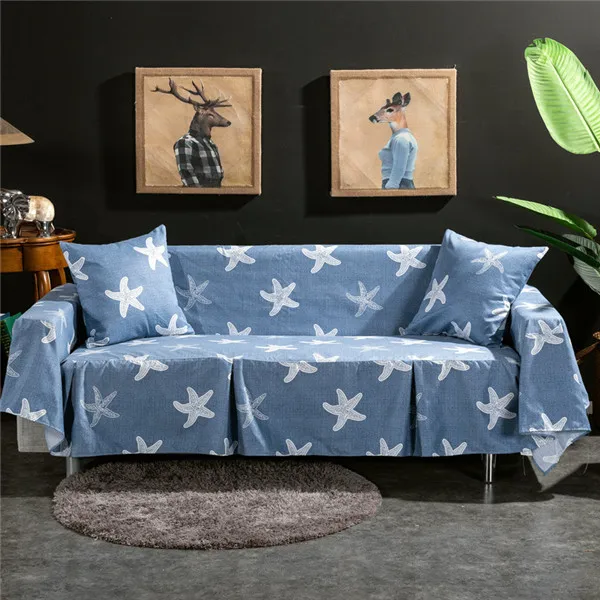 Простая полноразмерная обивочная ткань для дивана-типа, полотенце для дивана, Нескользящие Чехлы для кресел, растягивающееся полотенце для дивана, одно/два/три/четыре сиденья - Цвет: Color 2