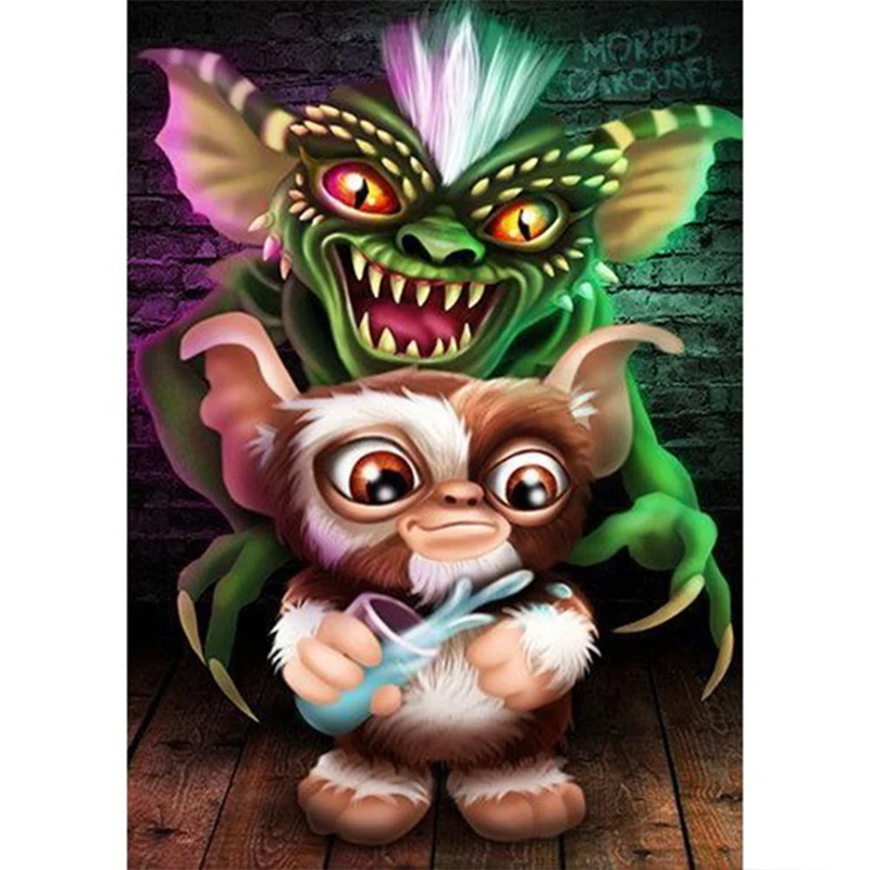

5D DIY Gremlins Diamond Painting Full Square Round Drill "Big Ear Monkey" 3D Daimond Embroidery Cross Stitch Gift Home Decor