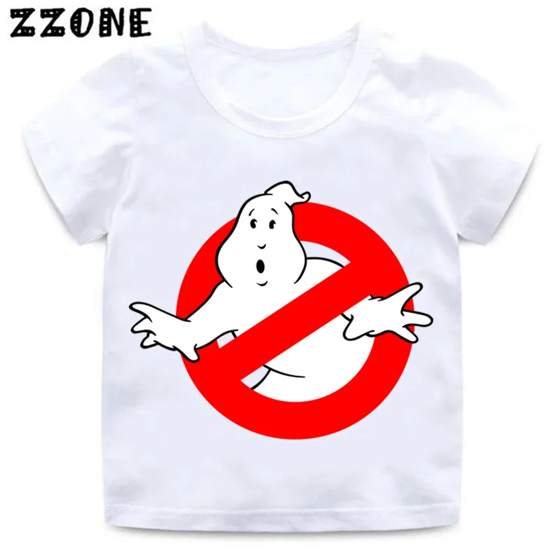 

Ghostbusters Cartoon Design Funny Kids T shirt Boys and Girls Summer White T-shirt Baby Casual Clothes,HKP5140