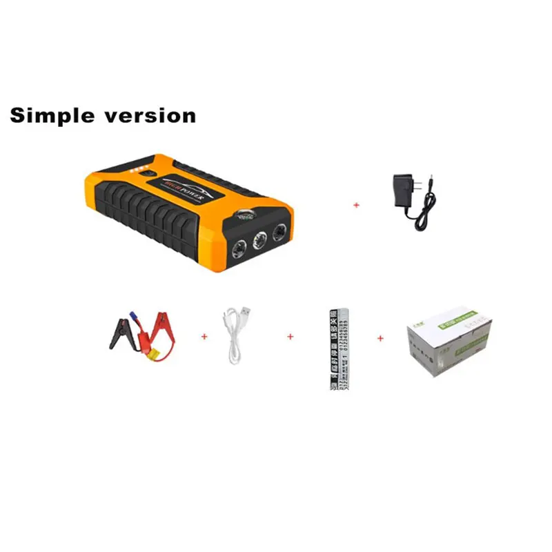Jump Starter 12V 4USB 600A Portable Car Battery Booster Charger Booster Power Bank Starting Device Buster