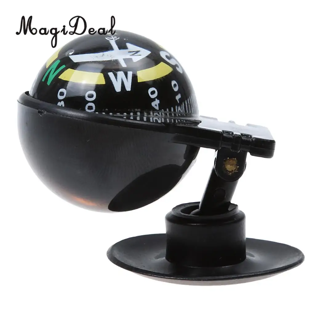 MagiDeal Professional Mini Ball Shape Compass Travel Driving Adjustable
