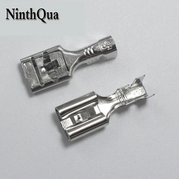 

10Pcs 9.6mm Female Crimp Terminal 9.5 High Current Car Automotive Connector Spade Terminals for 2-4mm2 Cable