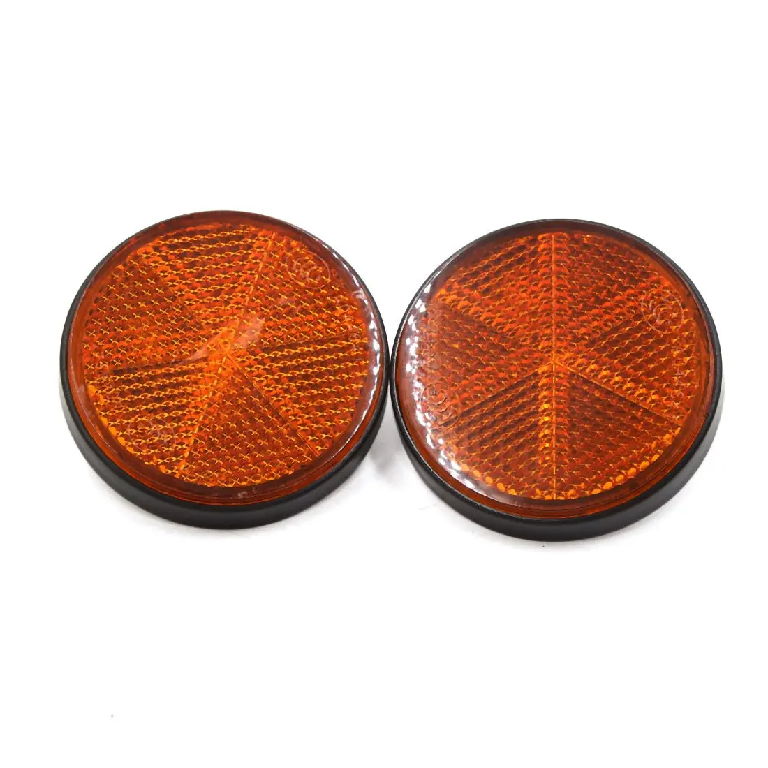 Uxcell 2 шт. черный оранжевый пластиковый круглый Винт крепление светоотражающий Предупреждение ющий отражатель для автомобиля