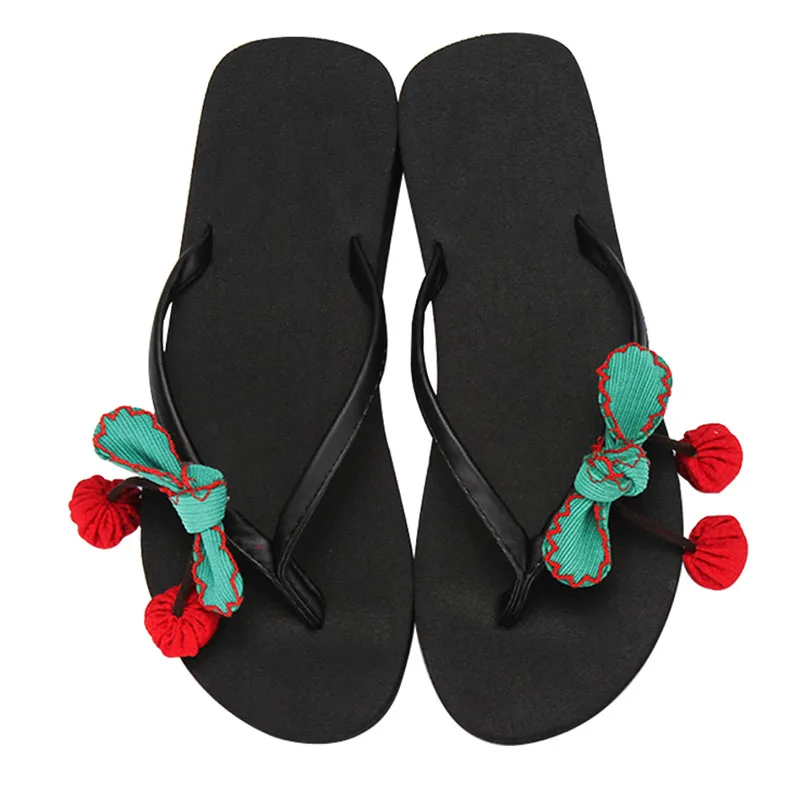 2018 NEW Summer Flip Flops Women Fashion Slippers Women's Spring Slip on Beach Sandals Size 40 Holiday Wedges Shoes Woman Girls (6)