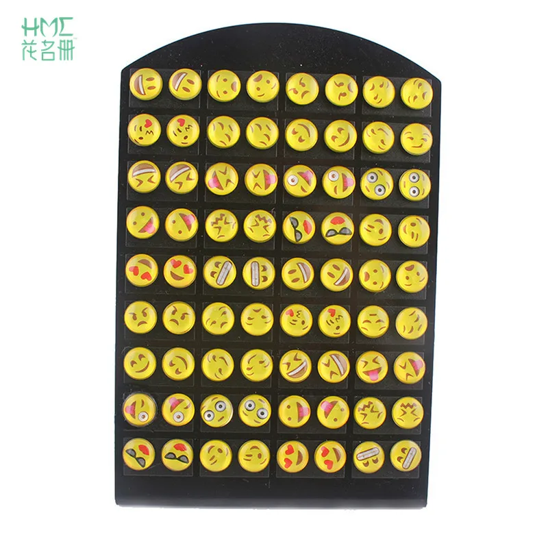 

1set Yellow Smile Face Emoji Expression Earrings QQ Expression 36 Kinds Of Expressions Optional Fashion Earrings Accessories