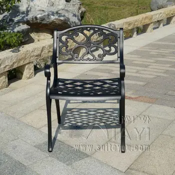 

Lot of 2-piece anti rust cast aluminum patio dining chair heavy duty for garden backyard poolside