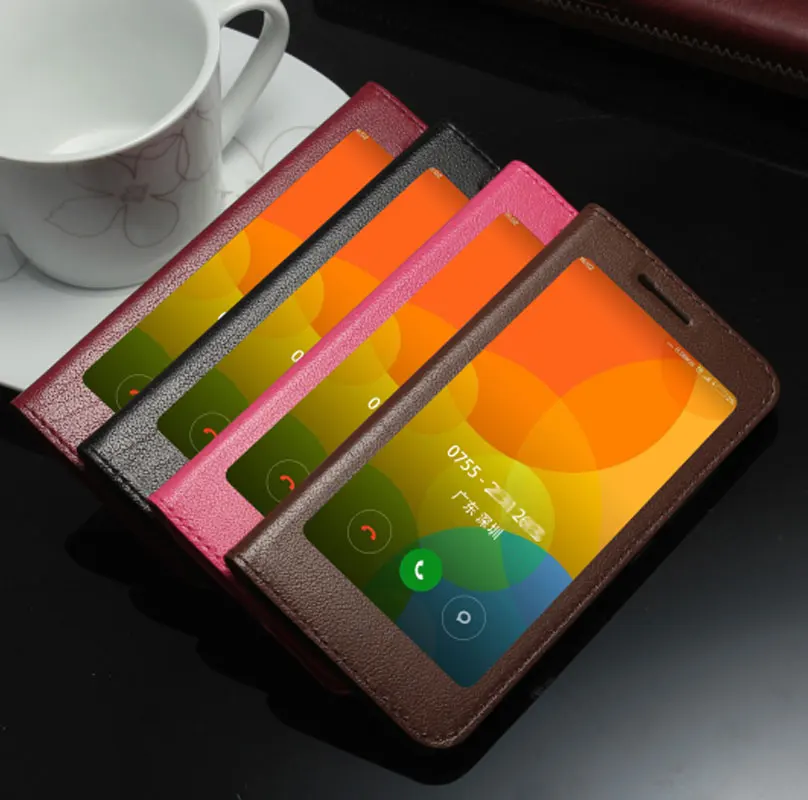 

For Xiaomi m5 mi 5 Genuine Leather Case Flip Cover with OPEN Window + Standing Function Mobile phone Cases for Xiaomi MI 5 DLS43