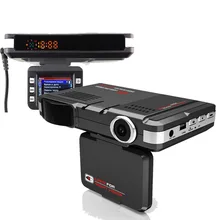 Excelente! 3 EM 1 Detector de Radar Do Carro (Russian voz) DVR GPS Logger Gravador de Vídeo HD 720 P 140 Graus de Ângulo de Língua Russa