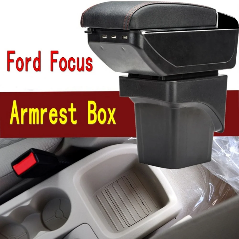 

For Ford Focus 2 armrest box central Store mk2 content box products interior Armrest Storage car-styling accessories parts