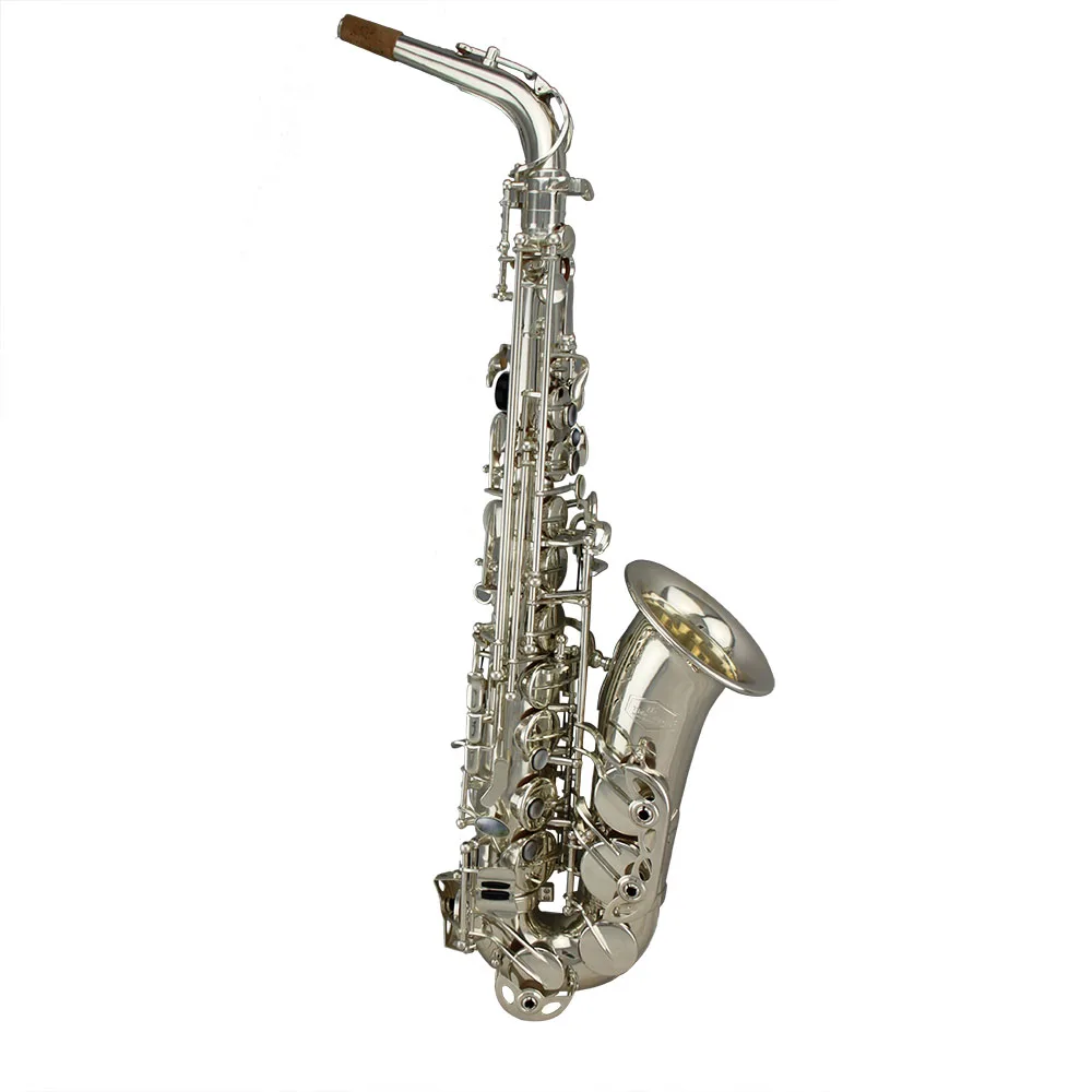 

High Grade silver plated Three double arms support keys Alto Saxophone