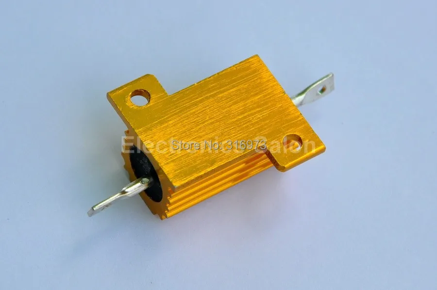 (20 pcs/lot) 0.47 OHM 25W Wirewound Aluminum Housed Resistor, 25 Watts. (20 pcs/lot) 0.47 OHM 25W Wirewound Aluminum Housed Resistor, 25 Watts.