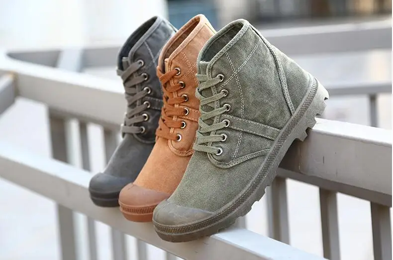 canvas walking boots