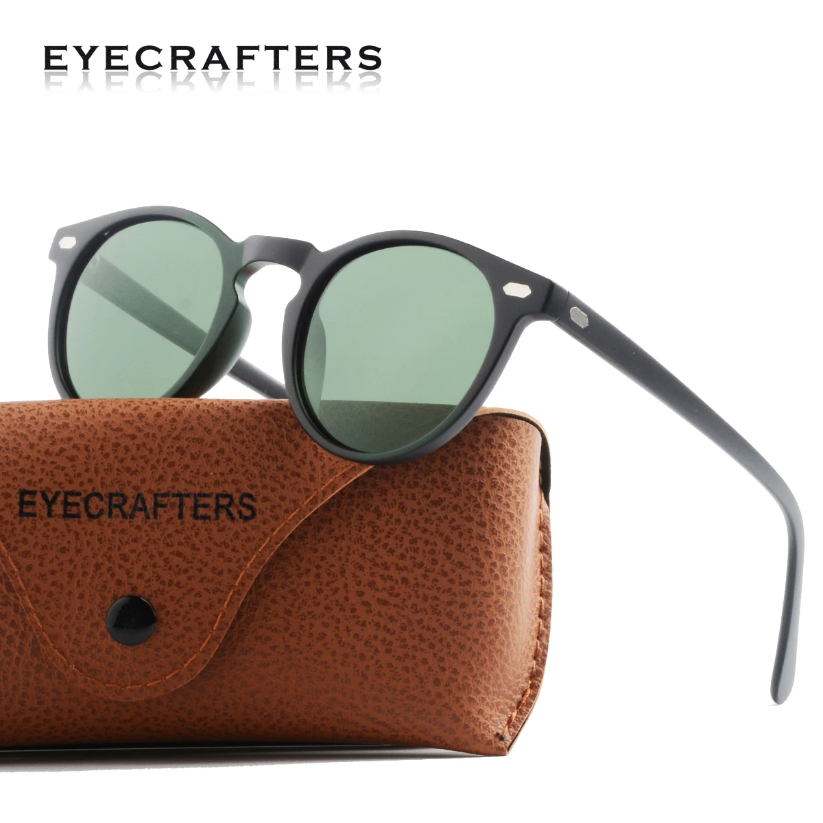 Брендовые дизайнерские очки, винтажные Поляризованные круглые зеркальные солнцезащитные очки, мужские женские классические солнцезащитные очки TR90, очки для вождения