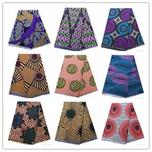 Последние 6 ярдов Анкара Африки полиэстер воск принты ткань со стразами Материал с плоским дном для одежды ремесленничество аксессуары