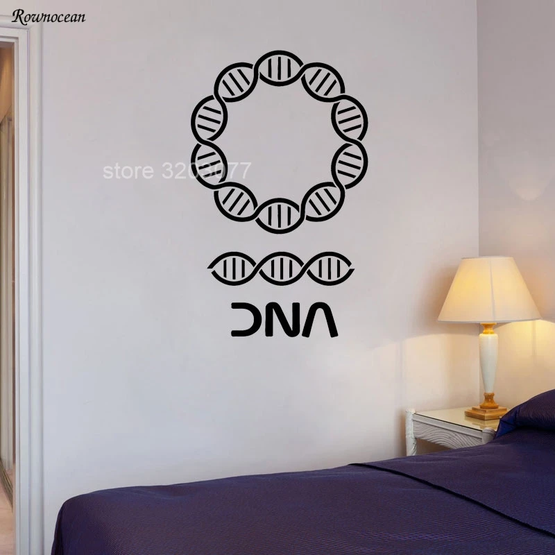 DNA настенные наклейки Genealogy биология химия школьная стена орнамент наука