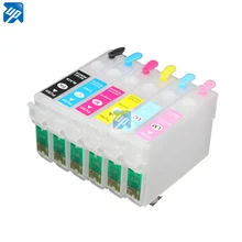 851N 20 комплектов Перезаправляемые картриджи для epson R1390 T60 с новейшим чип ARC t0851-t0856