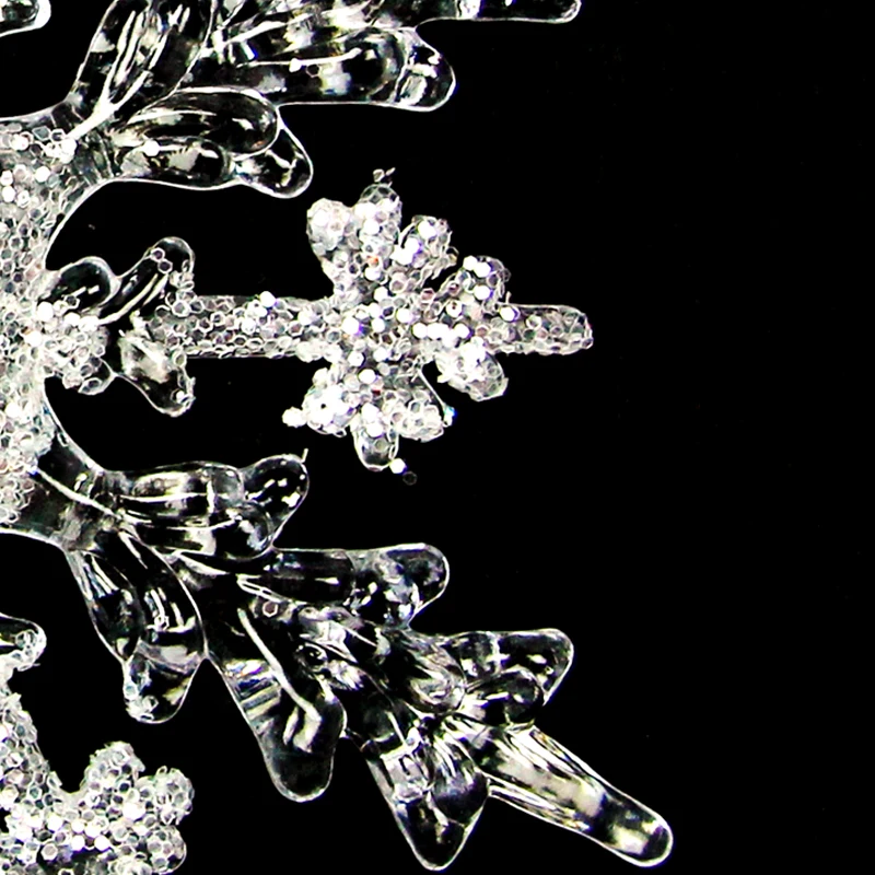 New 10pcs Christmas Ornament window decoration frozen snow effect acrylic diamond snowflake effect Size: 11cm and 17cm New 10pcs Christmas Ornament window decoration frozen snow effect acrylic diamond snowflake effect Size: 11cm and 17cm