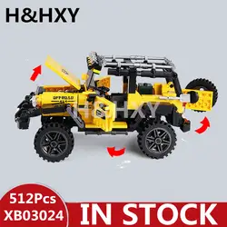 H & HXY XB03024 512 шт. Car серии бездорожья набор Приключения строительные блоки кирпичи детские развивающие игрушки Забавная детская подарки