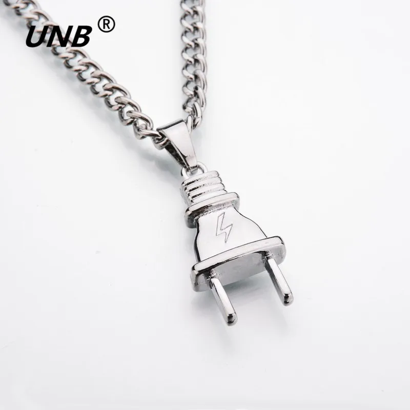 UNB 2017 Новый золотой цвет штепсельная розетка прикрепляемая к Форма ожерелья с