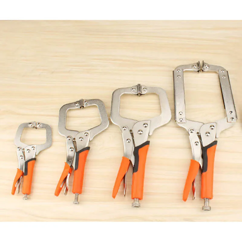 

6/9/11/14/18 Inches Alloy Steel C Clamp Vise Grip Locking Welding Quick Pliers Multi Pincers Tongs Forceps Wood Tenon Fixed Clam