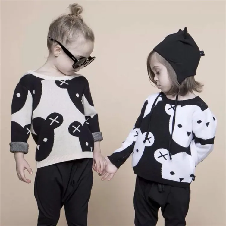 

2018 AUTUMN WINTER BABY BOY CLOTHES GIRLS BEAR PATTERN SWEATERS BOYS CLOTHING GIRLS CLOHTING vestido CHRISTMAS