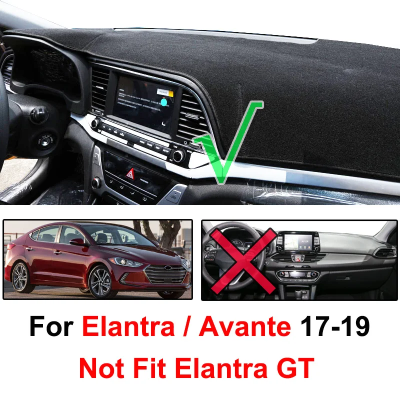 AX Xukey LHD крышка приборной панели для Hyundai Elantra Avante AD 2016 2017 2018 Dashmat Dash коврик